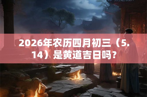 2026年农历四月初三(5.14)是黄道吉日吗? 2026年农历四月初三(5.14)是黄道吉日吗?