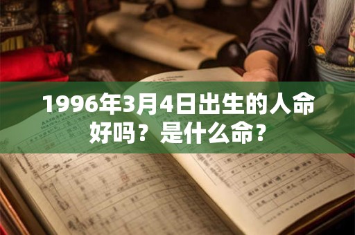 1996年3月4日出生的人命好吗？是什么命？