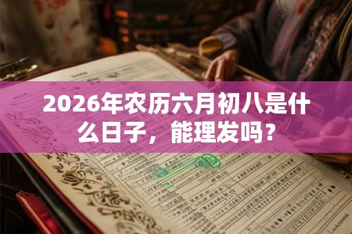 2026年农历六月初八是什么日子，能理发吗？
