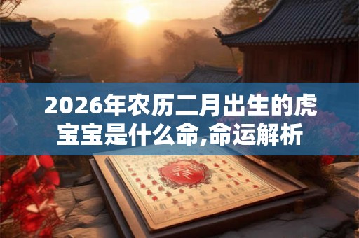 2026年农历二月出生的虎宝宝是什么命,命运解析