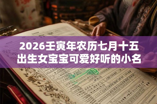 2026壬寅年农历七月十五出生女宝宝可爱好听的小名,女孩乳名集锦