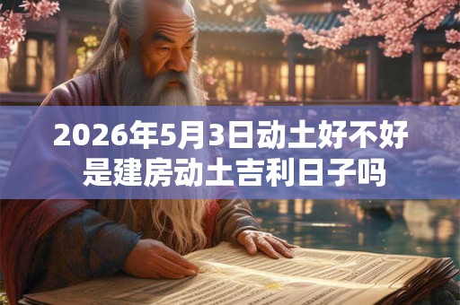 2026年5月3日动土好不好 是建房动土吉利日子吗 2026年5月3日动土好不好 是建房动土吉利日子吗