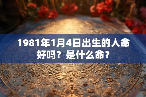1981年1月4日出生的人命好吗?是什么命? 1981年1月4日出生的人命好吗?是什么命?