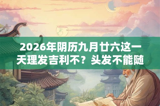 2026年阴历九月廿六这一天理发吉利不?头发不能随便丢 2026年阴历九月廿六这一天理发吉利不?头发不能随便丢