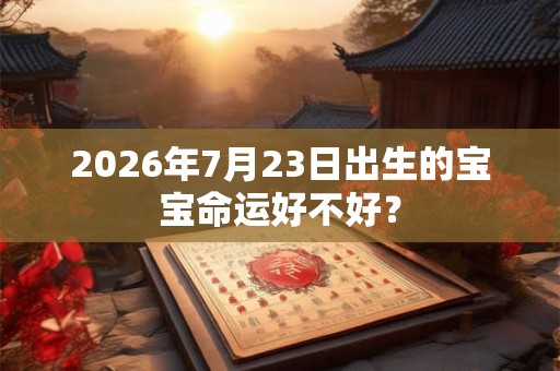 2026年7月23日出生的宝宝命运好不好? 2026年7月23日出生的宝宝命运好不好?