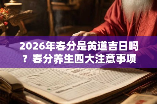 2026年春分是黄道吉日吗？春分养生四大注意事项