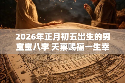 2026年正月初五出生的男宝宝八字 天禀赐福一生幸福 2026年正月初五出生的男宝宝八字 天禀赐福一生幸福