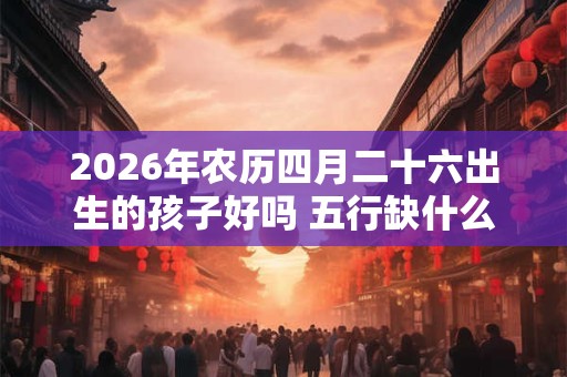 2026年农历四月二十六出生的孩子好吗 五行缺什么