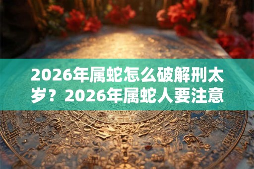 2026年属蛇怎么破解刑太岁？2026年属蛇人要注意什么？
