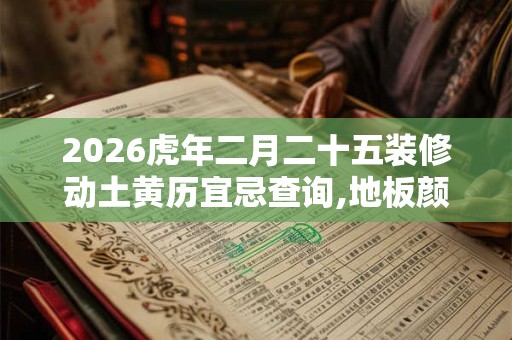 2026虎年二月二十五装修动土黄历宜忌查询,地板颜色风水