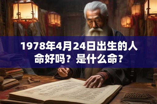 1978年4月24日出生的人命好吗？是什么命？