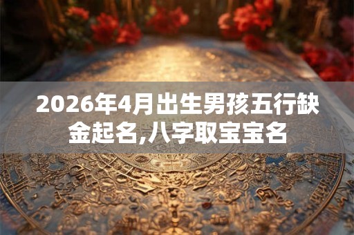 2026年4月出生男孩五行缺金起名,八字取宝宝名