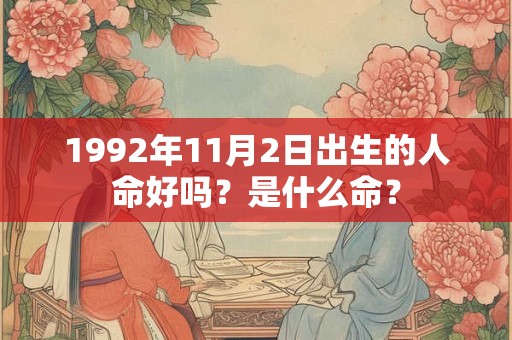 1992年11月2日出生的人命好吗？是什么命？