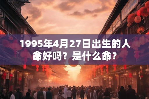 1995年4月27日出生的人命好吗？是什么命？