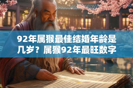 92年属猴最佳结婚年龄是几岁？属猴92年最旺数字