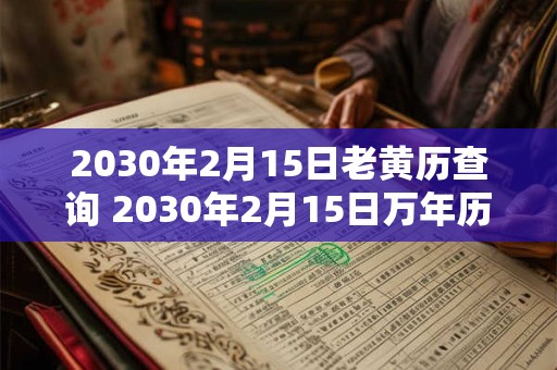 2030年2月15日老黄历查询 2030年2月15日万年历黄道吉日