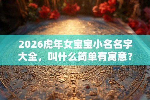 2026虎年女宝宝小名名字大全，叫什么简单有寓意？