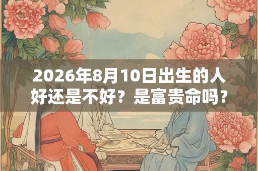 2026年8月10日出生的人好还是不好？是富贵命吗？