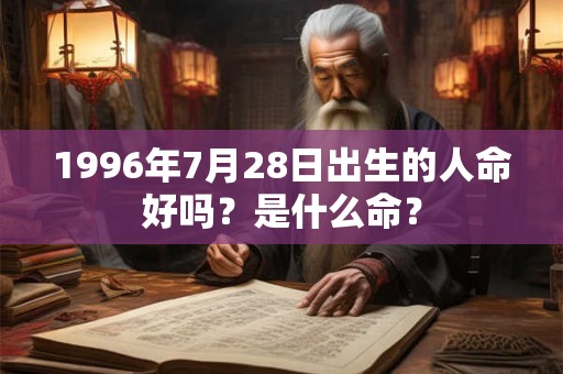 1996年7月28日出生的人命好吗？是什么命？