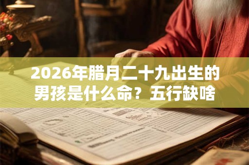 2026年腊月二十九出生的男孩是什么命？五行缺啥