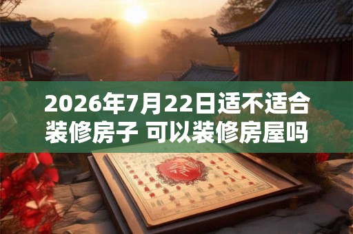2026年7月22日适不适合装修房子 可以装修房屋吗 2026年7月22日适不适合装修房子 可以装修房屋吗