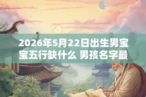 2026年5月22日出生男宝宝五行缺什么 男孩名字最新免费版