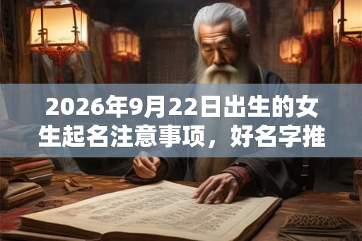 2026年9月22日出生的女生起名注意事项，好名字推荐