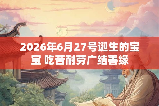 2026年6月27号诞生的宝宝 吃苦耐劳广结善缘 2026年6月27号诞生的宝宝 吃苦耐劳广结善缘
