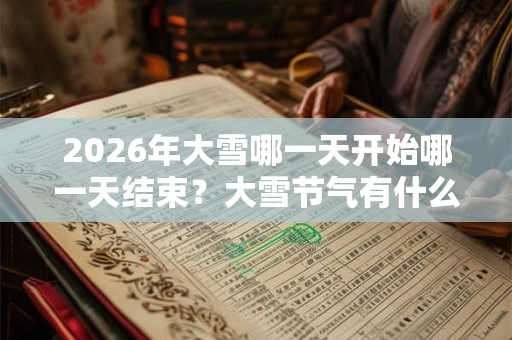 2026年大雪哪一天开始哪一天结束？大雪节气有什么谚语？