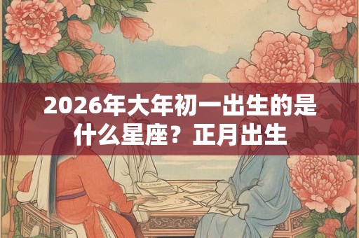 2026年大年初一出生的是什么星座？正月出生