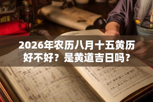 2026年农历八月十五黄历好不好？是黄道吉日吗？