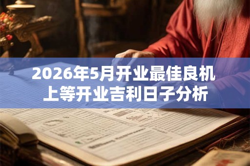 2026年5月开业最佳良机 上等开业吉利日子分析