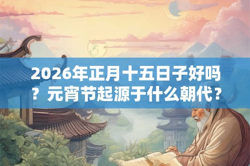 2026年正月十五日子好吗?元宵节起源于什么朝代? 2026年正月十五日子好吗?元宵节起源于什么朝代?