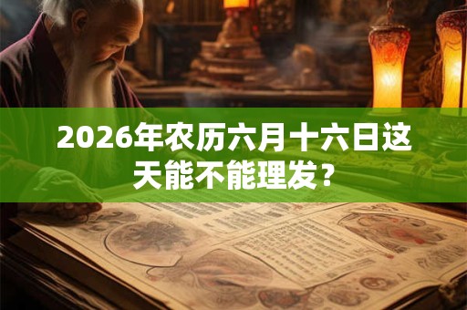2026年农历六月十六日这天能不能理发? 2026年农历六月十六日这天能不能理发?