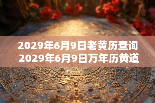 2029年6月9日老黄历查询 2029年6月9日万年历黄道吉日