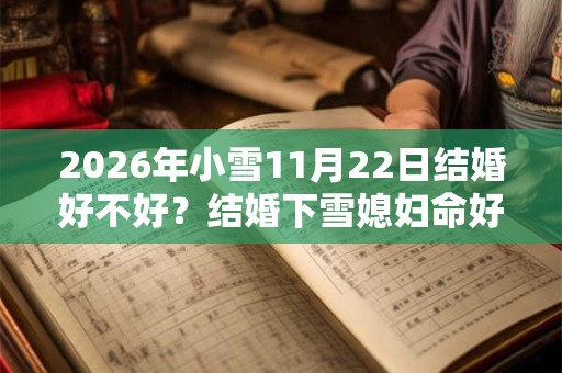 2026年小雪11月22日结婚好不好？结婚下雪媳妇命好吗？