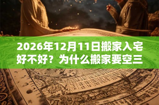2026年12月11日搬家入宅好不好？为什么搬家要空三天房？