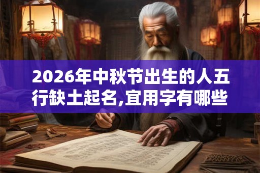 2026年中秋节出生的人五行缺土起名,宜用字有哪些