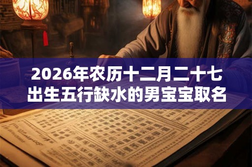 2026年农历十二月二十七出生五行缺水的男宝宝取名字
