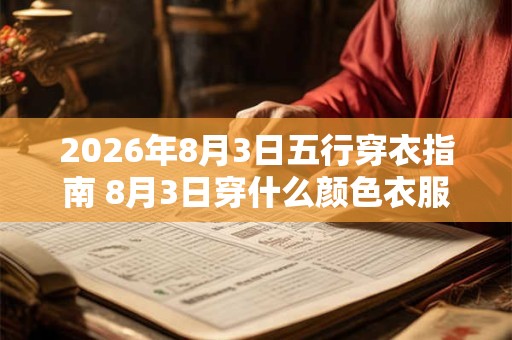 2026年8月3日五行穿衣指南 8月3日穿什么颜色衣服最旺运