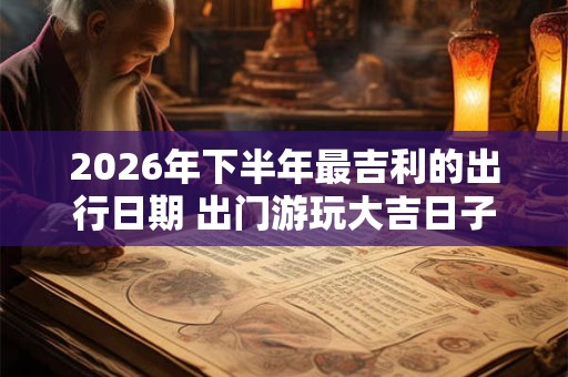 2026年下半年最吉利的出行日期 出门游玩大吉日子