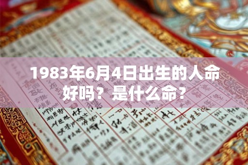 1983年6月4日出生的人命好吗?是什么命? 1983年6月4日出生的人命好吗?是什么命?