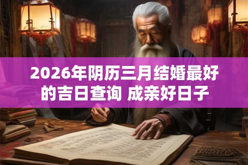 2026年阴历三月结婚最好的吉日查询 成亲好日子