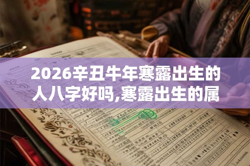 2026辛丑牛年寒露出生的人八字好吗,寒露出生的属牛人命运怎么样？