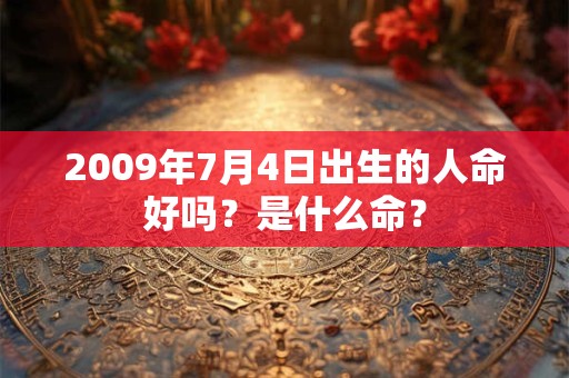 2009年7月4日出生的人命好吗？是什么命？