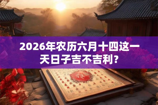2026年农历六月十四这一天日子吉不吉利? 2026年农历六月十四这一天日子吉不吉利?
