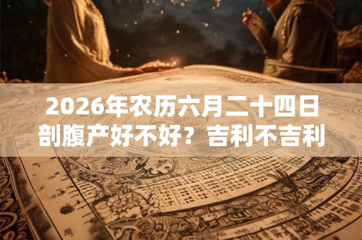 2026年农历六月二十四日剖腹产好不好？吉利不吉利