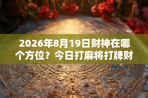 2026年8月19日财神在哪个方位?今日打麻将打牌财神方位 2026年8月19日财神在哪个方位?今日打麻将打牌财神方位
