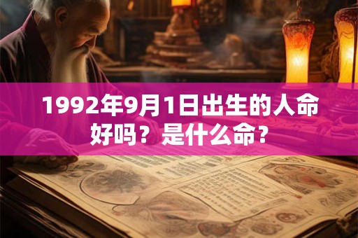 1992年9月1日出生的人命好吗?是什么命? 1992年9月1日出生的人命好吗?是什么命?