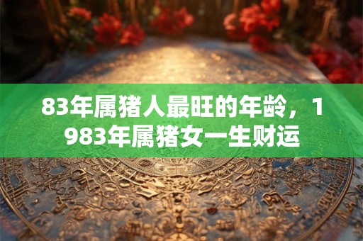 83年属猪人最旺的年龄，1983年属猪女一生财运